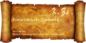 Konstantin Zsanett névjegykártya